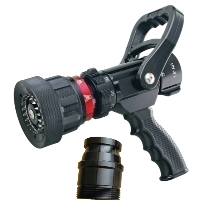 [715-BI] 715 Selectable Gallonage Nozzle (30 - 125 GPM) with 2 1/2" BI Adaptor