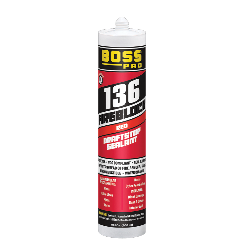 [137761] BOSS 136 Fireblock Draftstop Sealant Red - 10.1 oz.