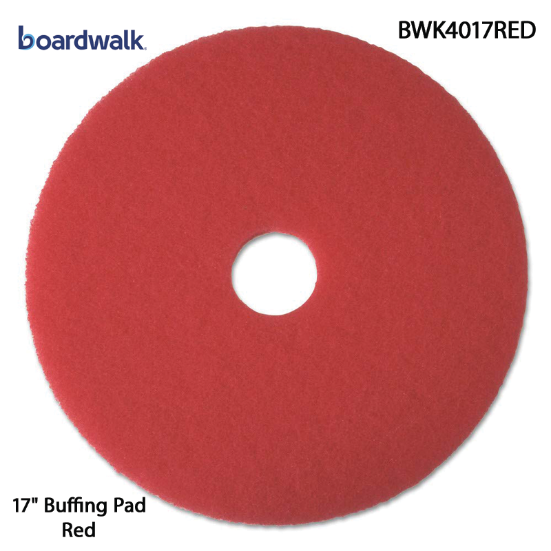 [BWK4017RED] Boardwalk® 17" Buffing Pad - Red