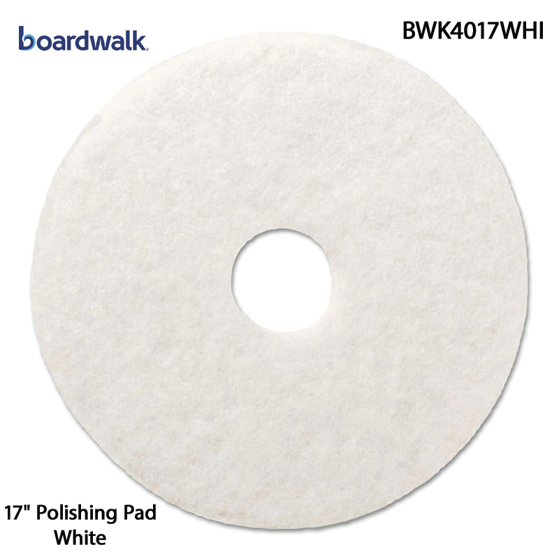 [BWK4017WHI] Boardwalk® 17" Polishing Pad - White