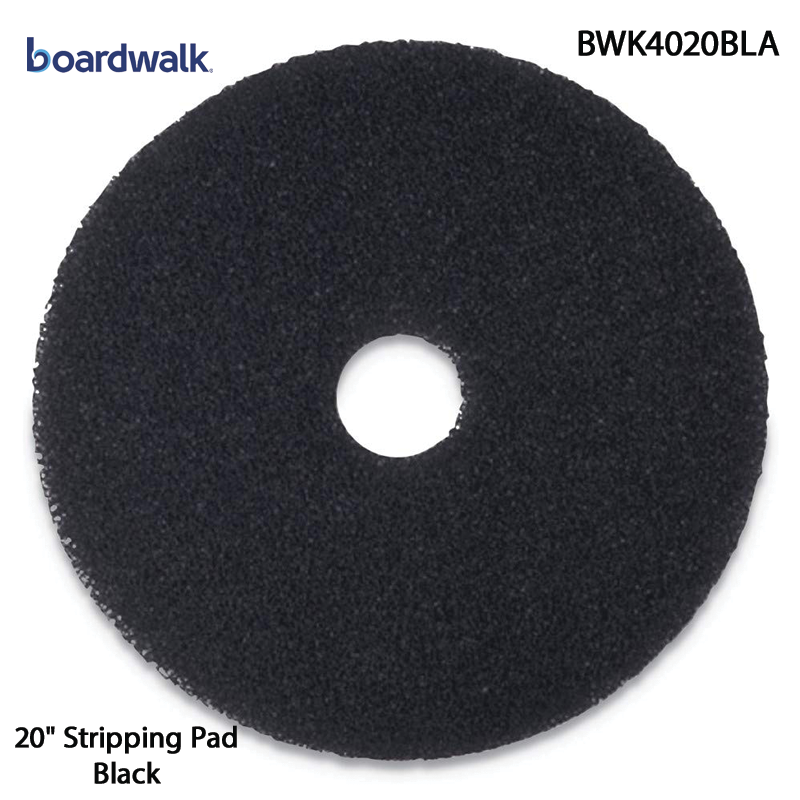 [BWK4020BLA] Boardwalk® 20" Stripping Pad - Black
