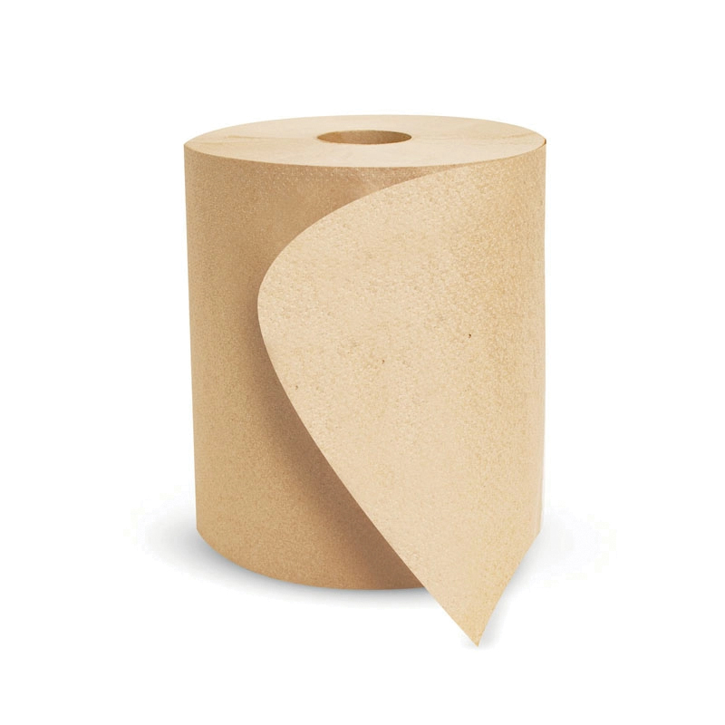 [94-011-08-0003] Dela Care AFH06 8" x 1000' Kraft Hardwound Towel Roll (6 Rolls/Case)