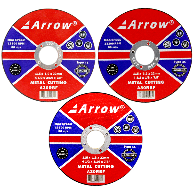Arrow®4 1/2" Metal Cutting Discs (Flat) (3/64" x 7/8" (115mm x 1.0mm))