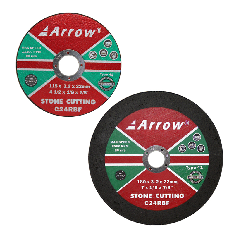 Arrow® Stone Cutting Discs (4 1/2'' x 1/8'' x 7/8'' (115mm x 3.2mm).)