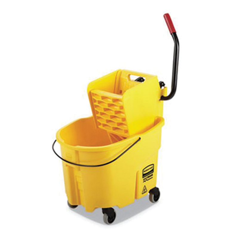 [RCPFG758088YEL] Rubbermaid WaveBrake Bucket Side Press Combo, Yellow - 35 QT