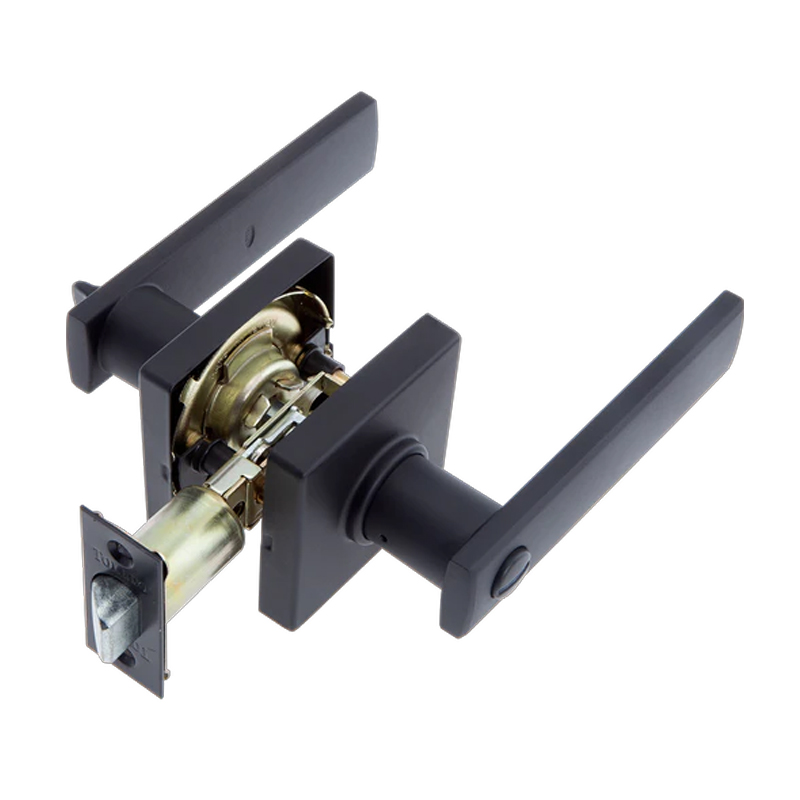 [CV1920LUUS514] Toledo Lugo Interior Lock Lever Set-Square Rosette - Matte Black