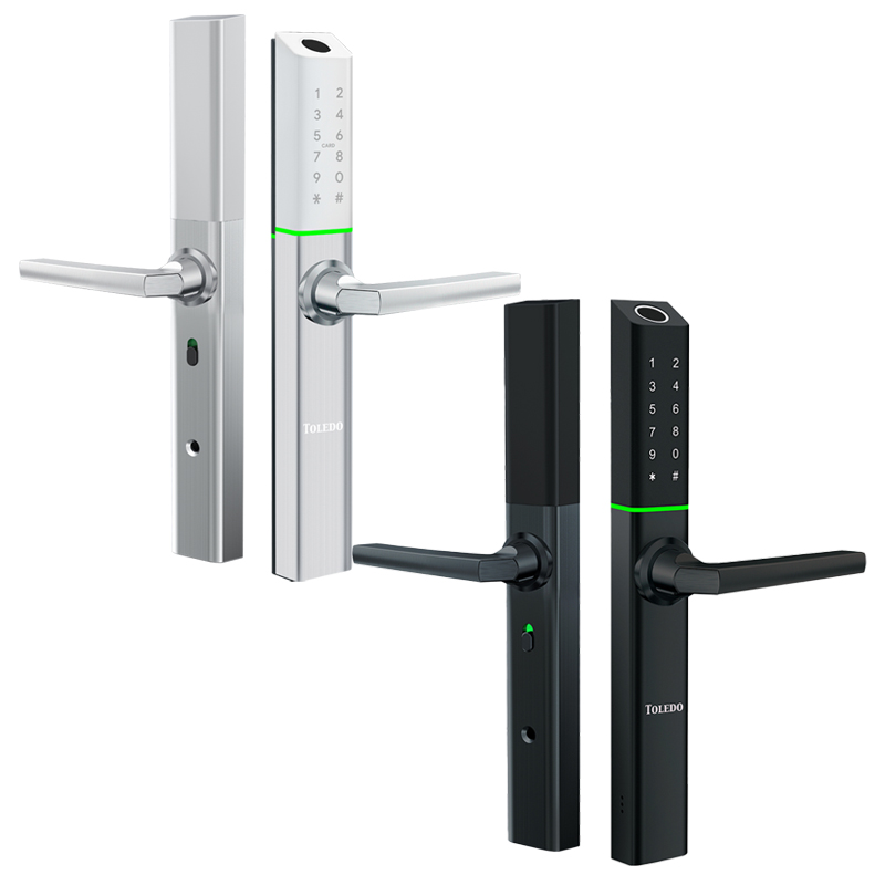 Toledo Nexus Smart Mortise Thin Lock Lever Set-Single Cylinder (Black.)