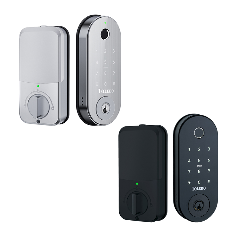 Toledo Nexus Smart Deadbolt-Single Cylinder (Rounded) (Black.)