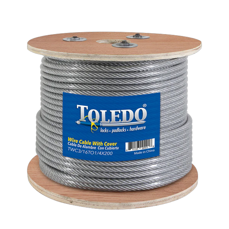 Toledo Wire Cable with Cover (1/8 TO 3/16 X 200)