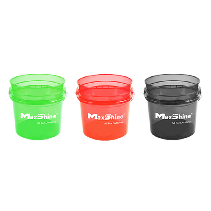 MaxShine Transparent Detailing Bucket - 3.5 Gallon (Green.)