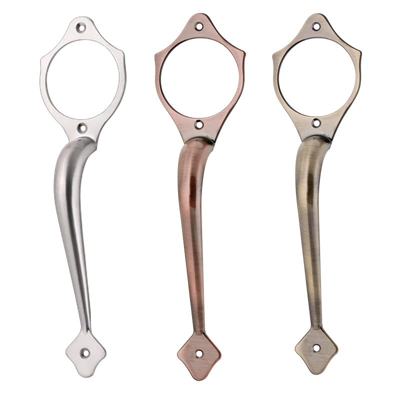 Toledo Decorative Security Door Handles (Antique Brass)