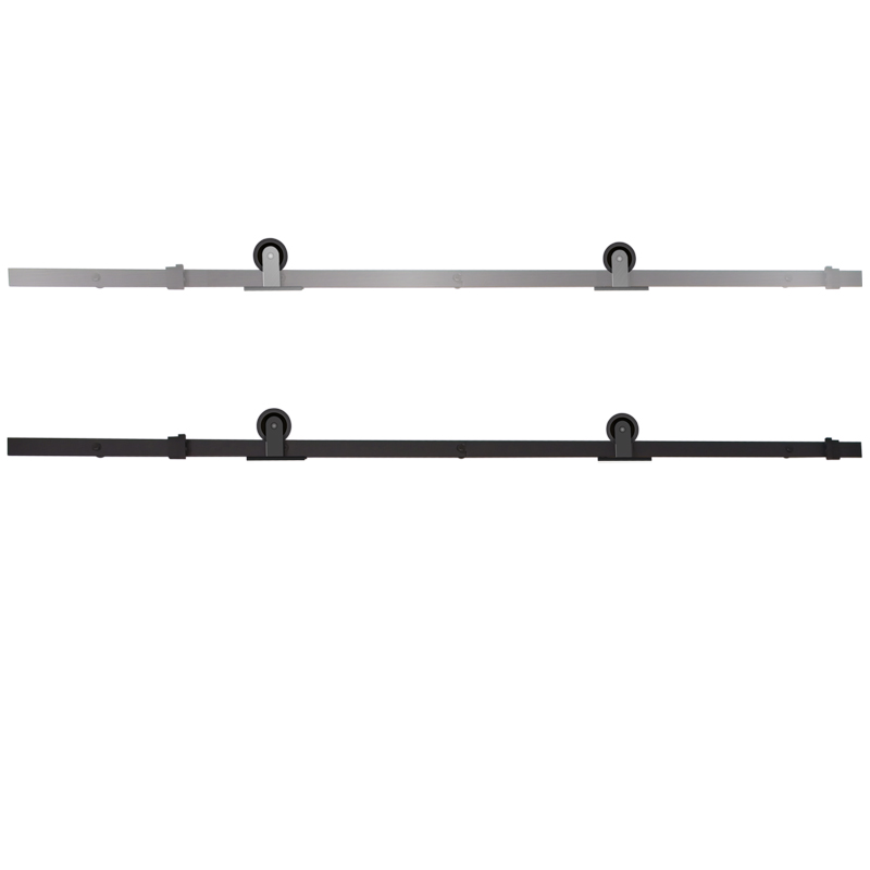 Toledo Aluminum Barndoor Kit / T Shape (Satin Nickel Plated)