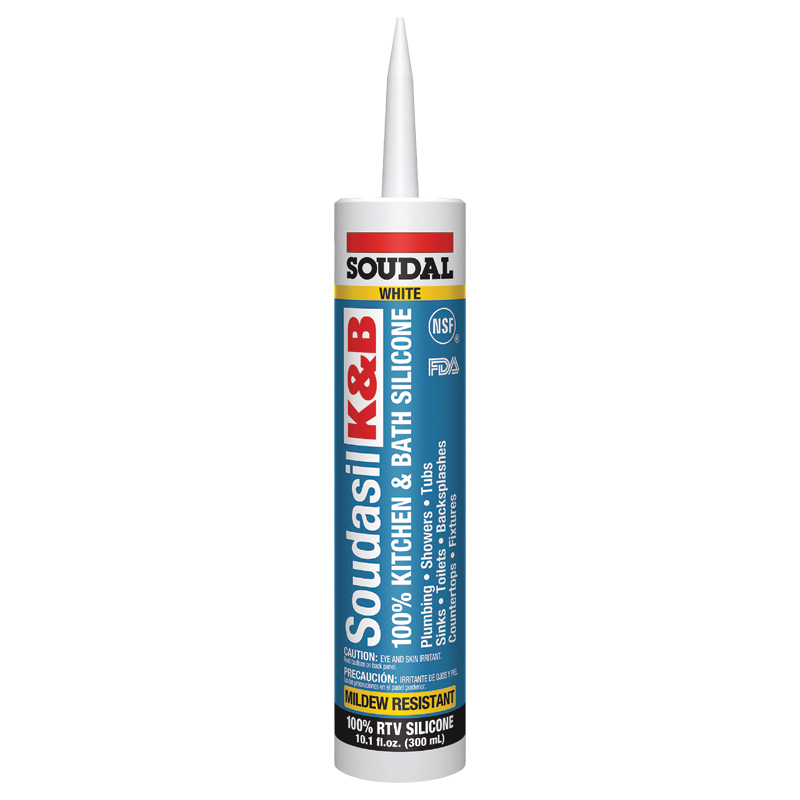 Soudasil K&B Mildew Resistant 100% Silicone - Clear 10.1 oz