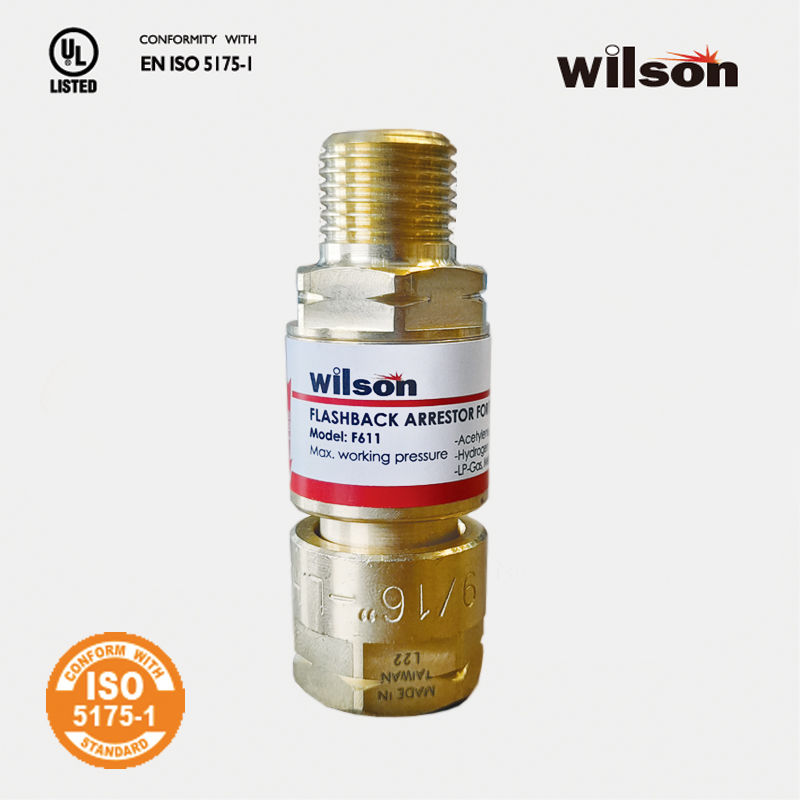 [F621-9L] Wilson Flashback Arrestor for Regulator-Fuel 9/16 x 18LH